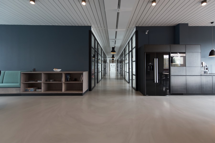 Contemporary glass technology office space